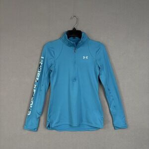 Under Armour Pullover Women XS Blue ColdGear Performance Athletic Running Active